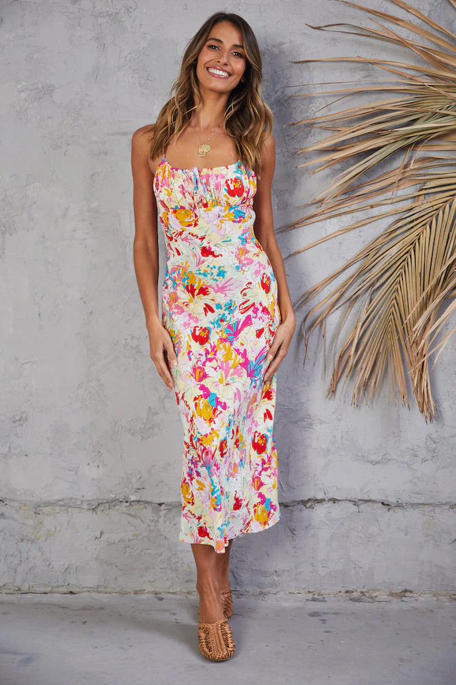 SEVEN WONDERS Lori Midi Dress