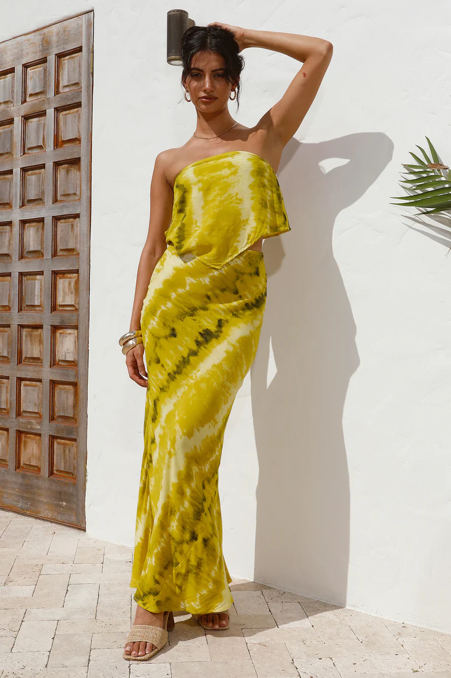 LE SALTY Ava Maxi Skirt Golden
