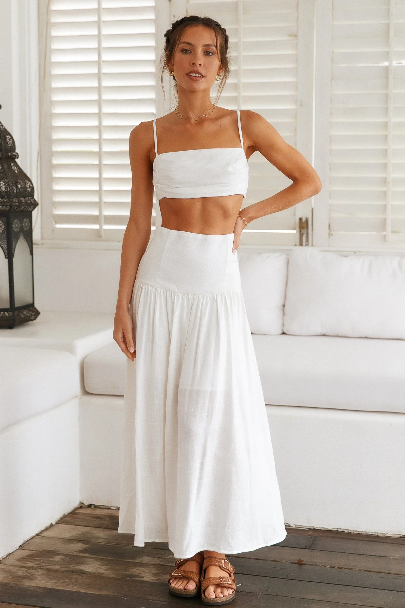 Natural Fragrance Crop Top White