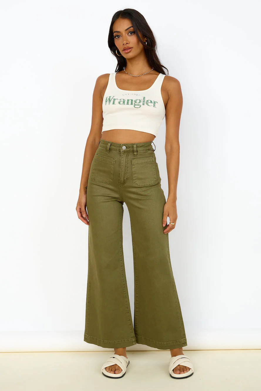 ROLLA'S Sailor Jean Army Green