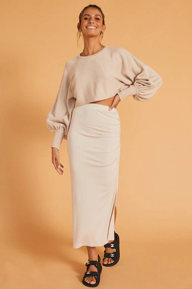 Minutes To Sundown Knit Beige