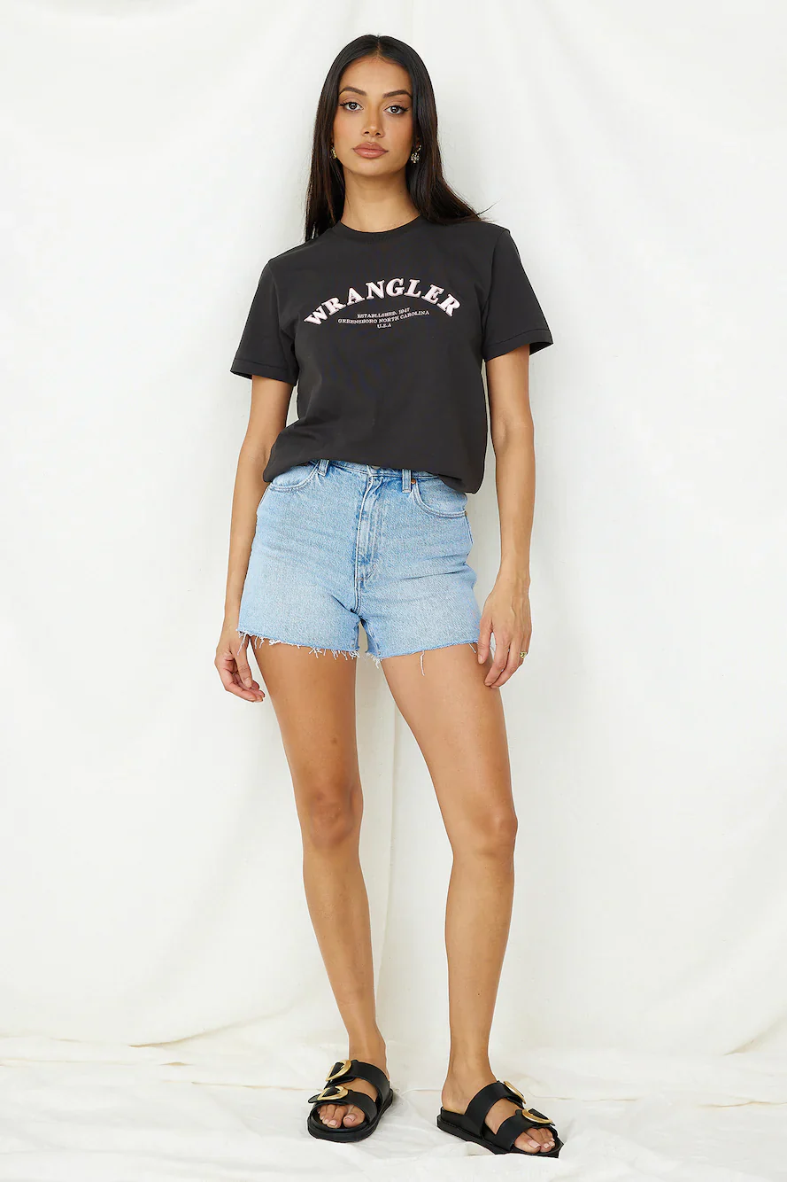 WRANGLER Hi Bells Shorts Roadie Blue