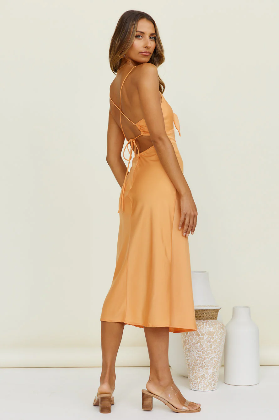 Anura Midi Dress Orange