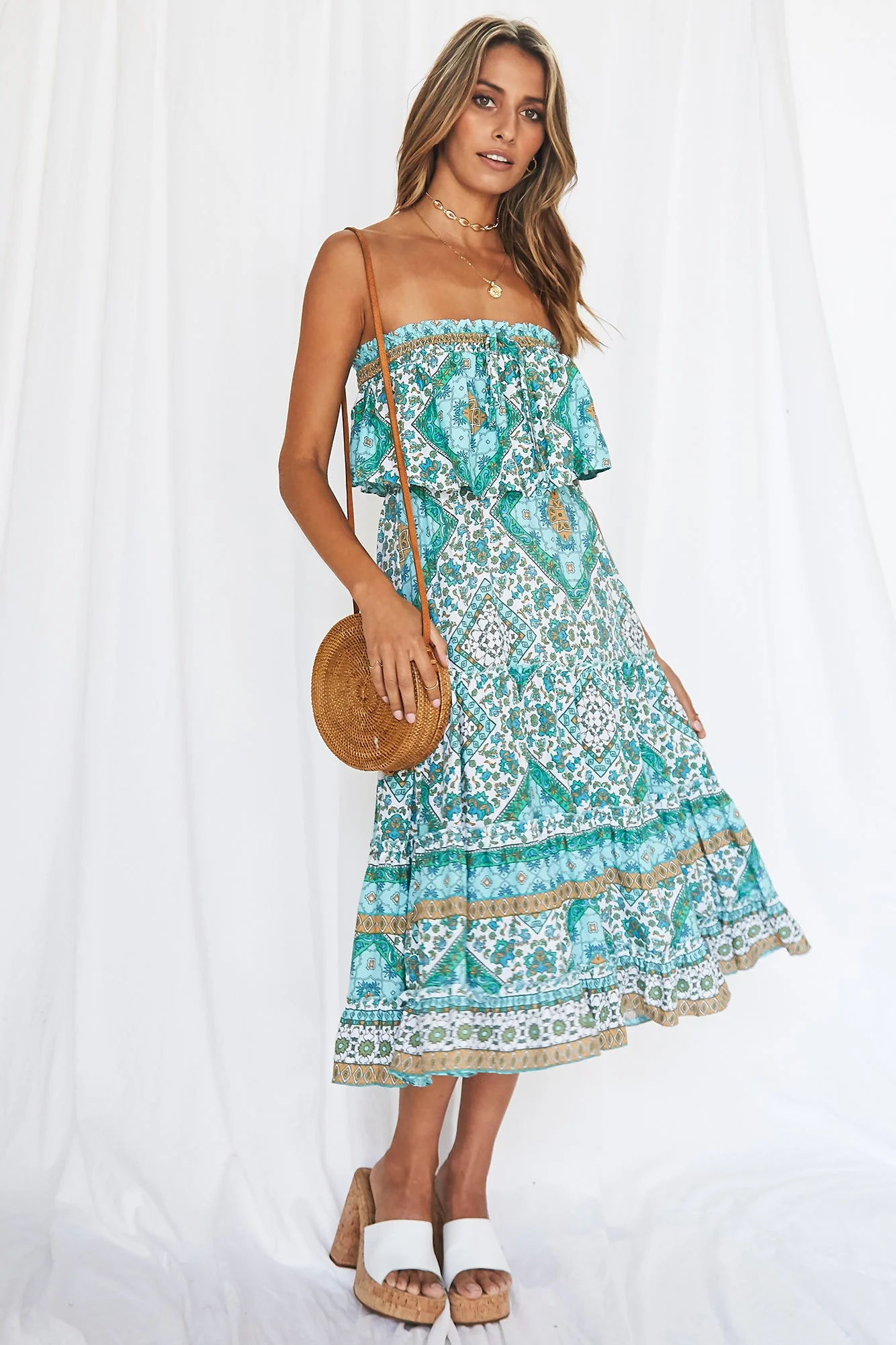 Wandering The Souk Midi Dress
