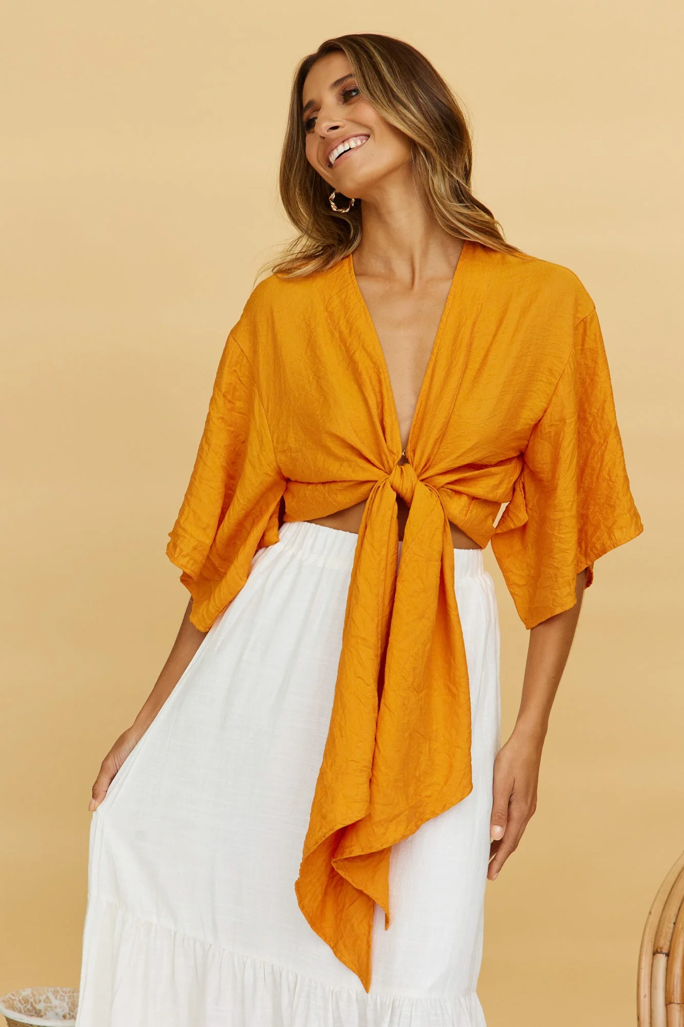 Turkish Rose Top Orange