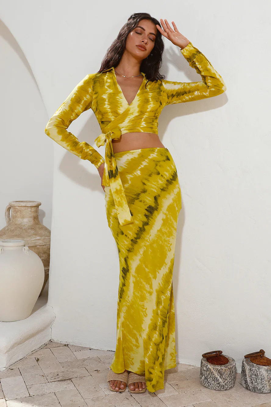 LE SALTY Ava Maxi Skirt Golden
