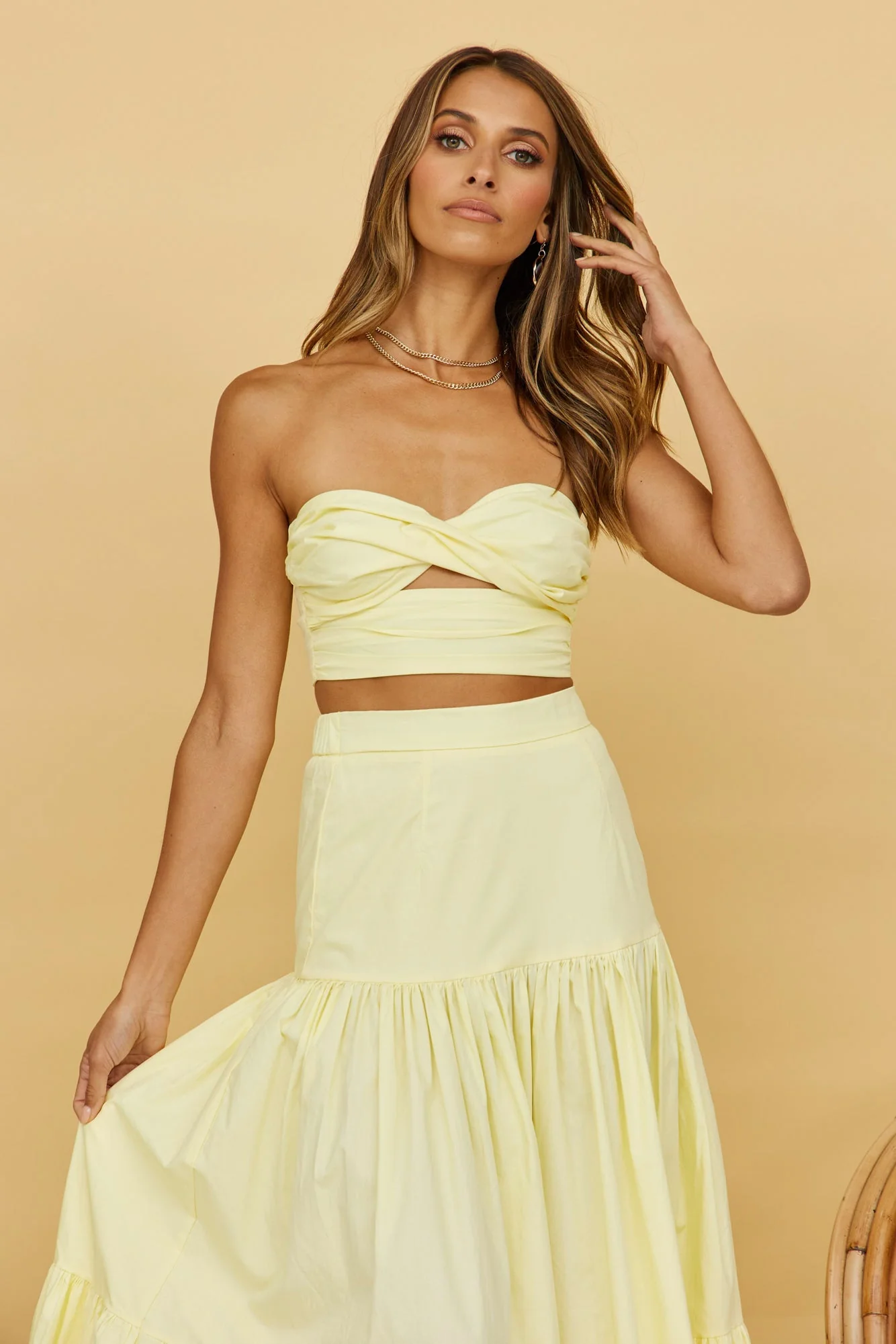 RUNAWAY THE LABEL Ayla Top Lemon