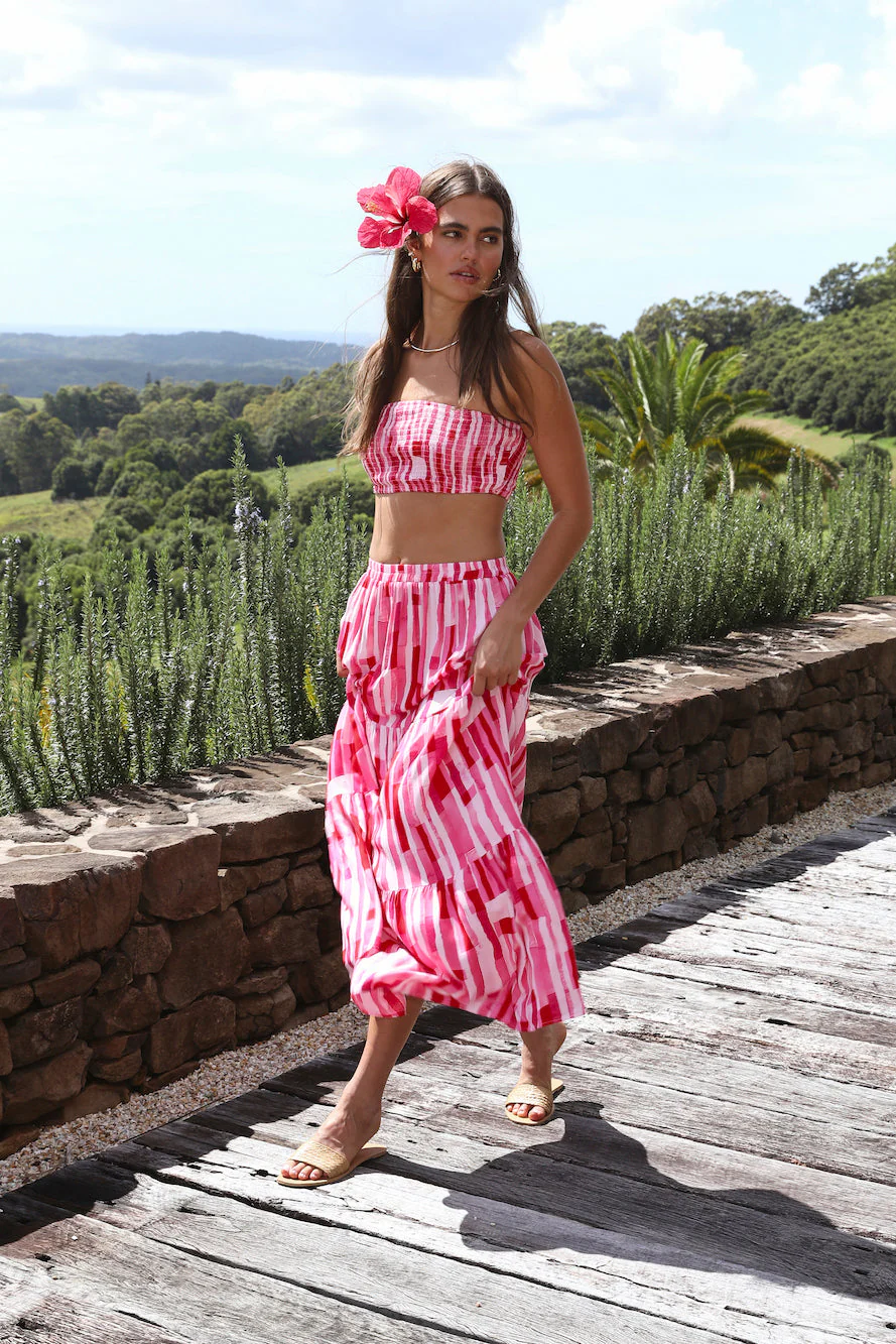 Platonic Maxi Skirt Pink