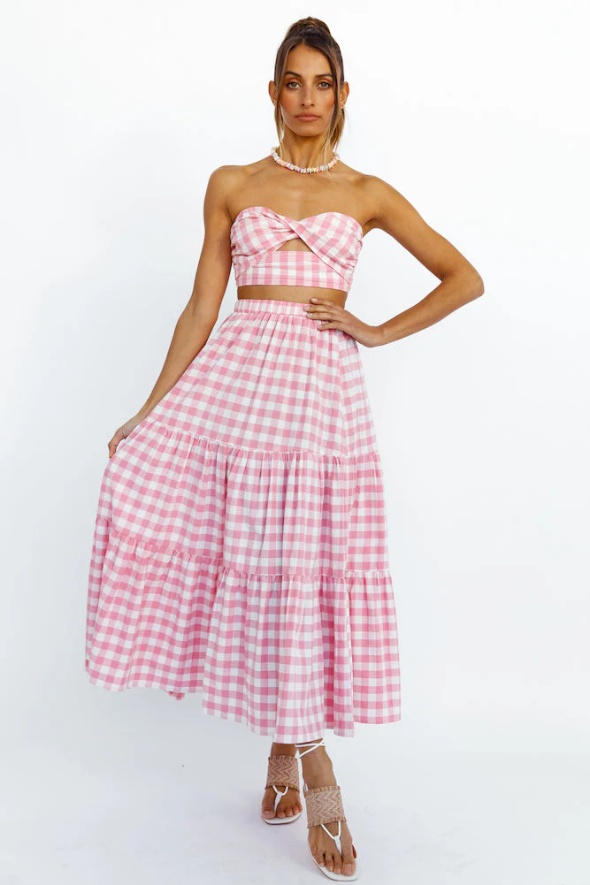 Peach Perfect Maxi Skirt Pink
