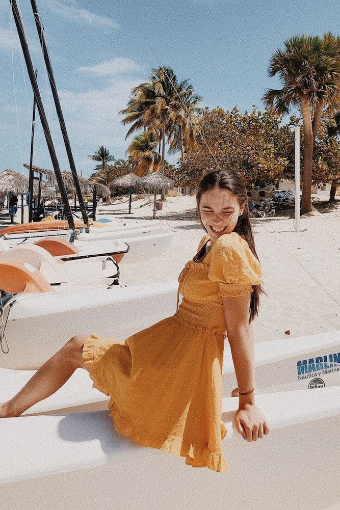 Wild Ride Dress Mustard