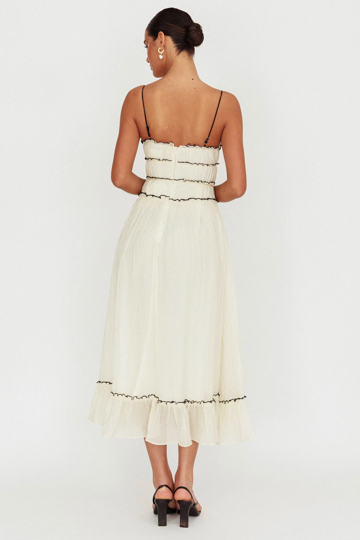 Maidens Tie Accent Maxi Dress Cream