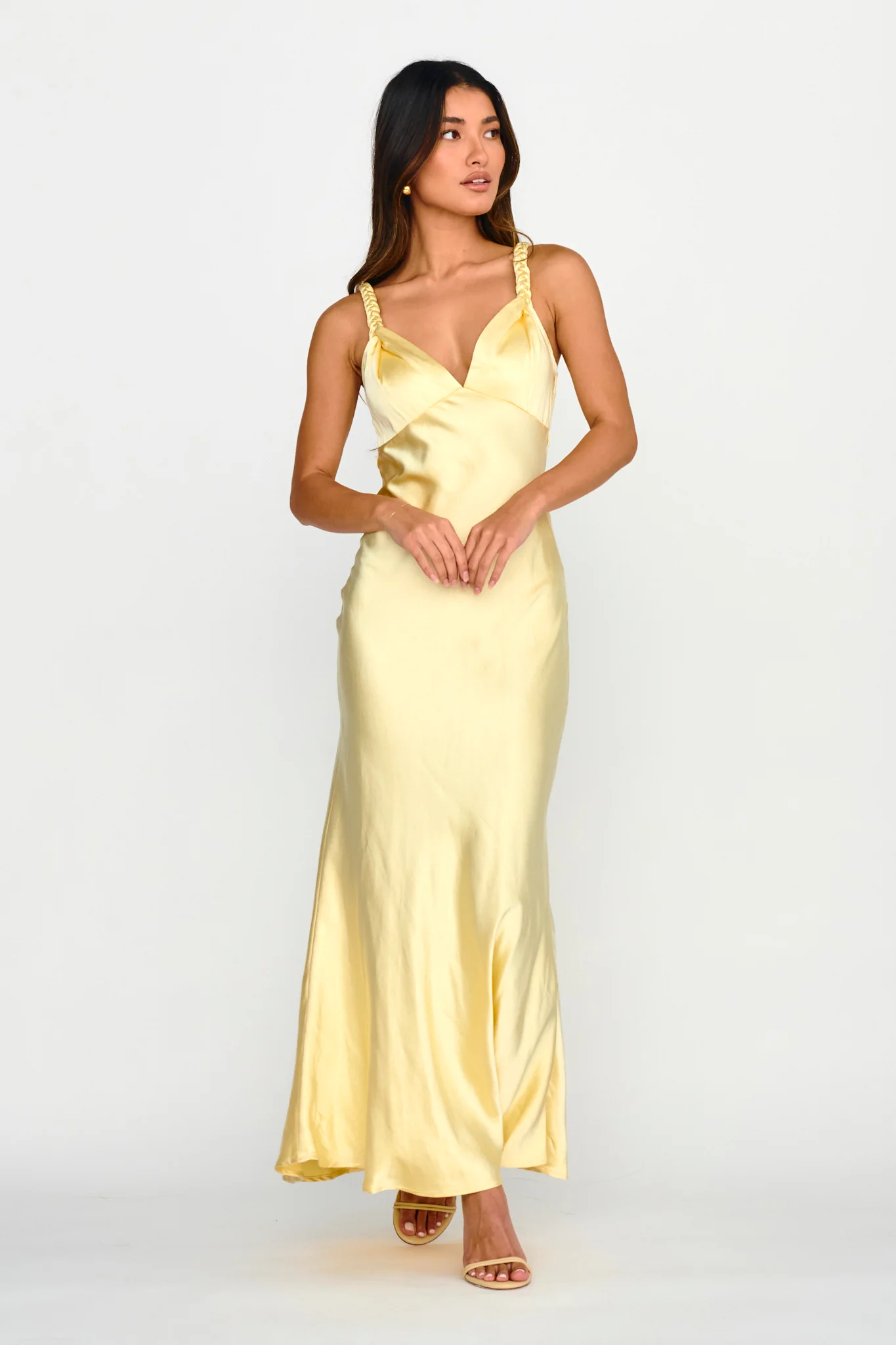 Muraya Braided Strap Maxi Dress Butter