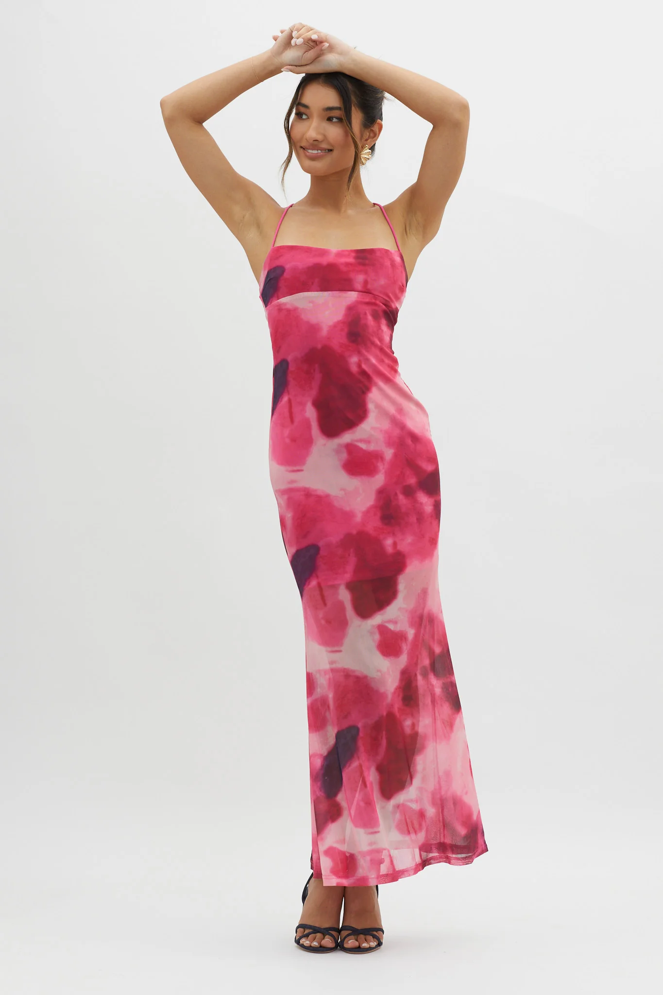 Letting Go Tie-Up Back Maxi Dress Red