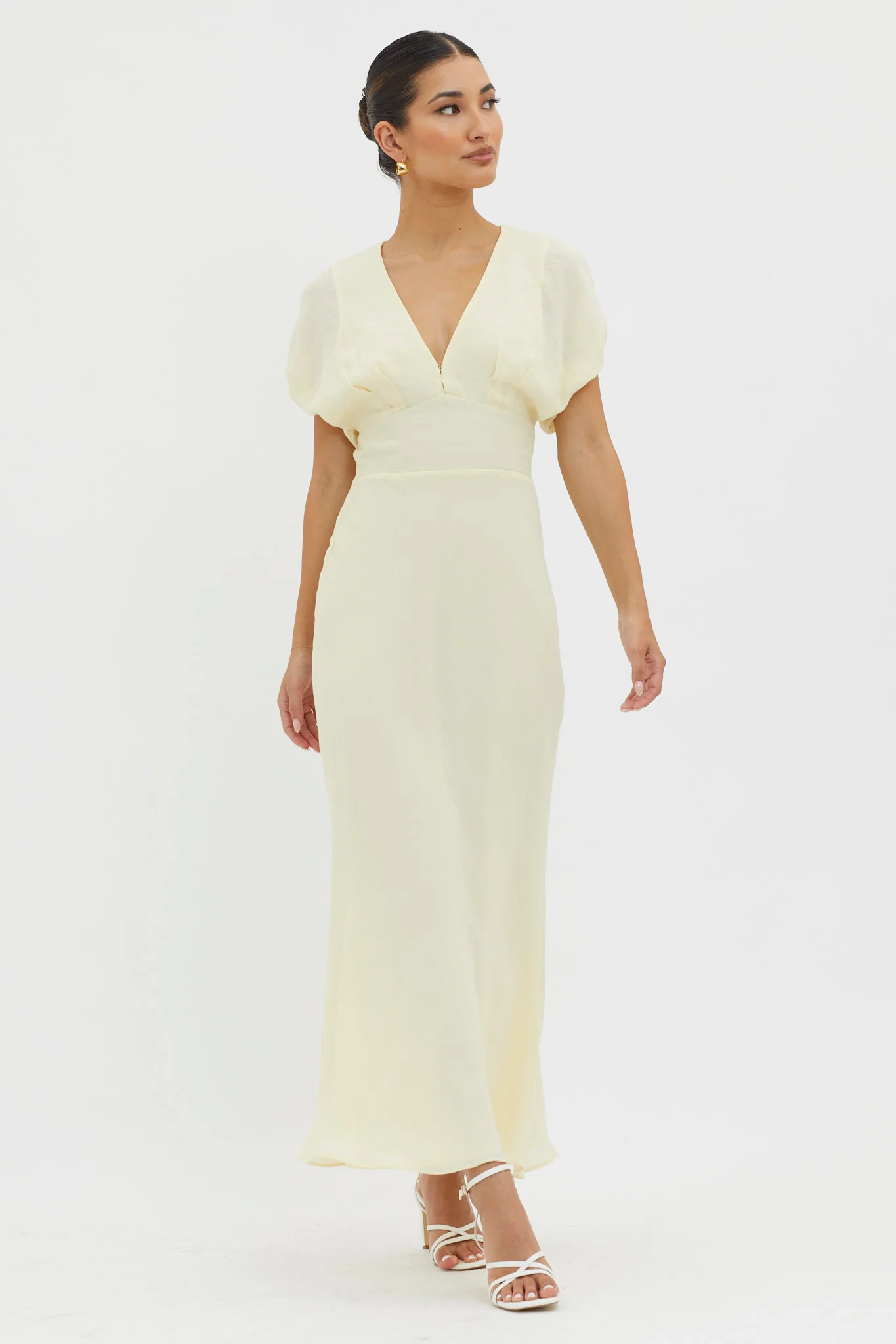 Dare To Live V-Neck Maxi Dress Butter