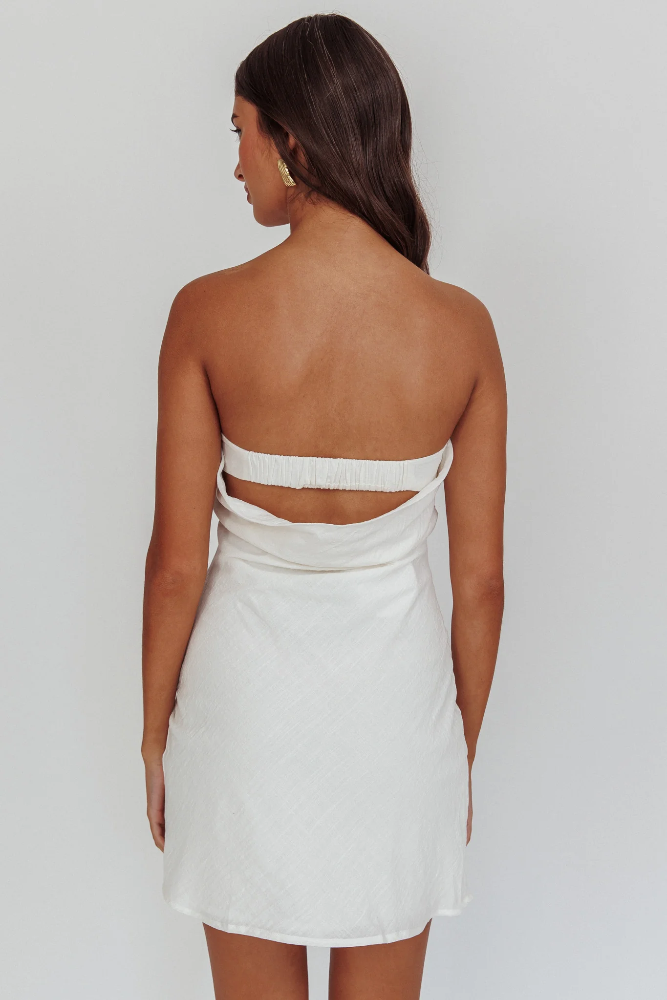 Sorbet Strapless Mini Dress White