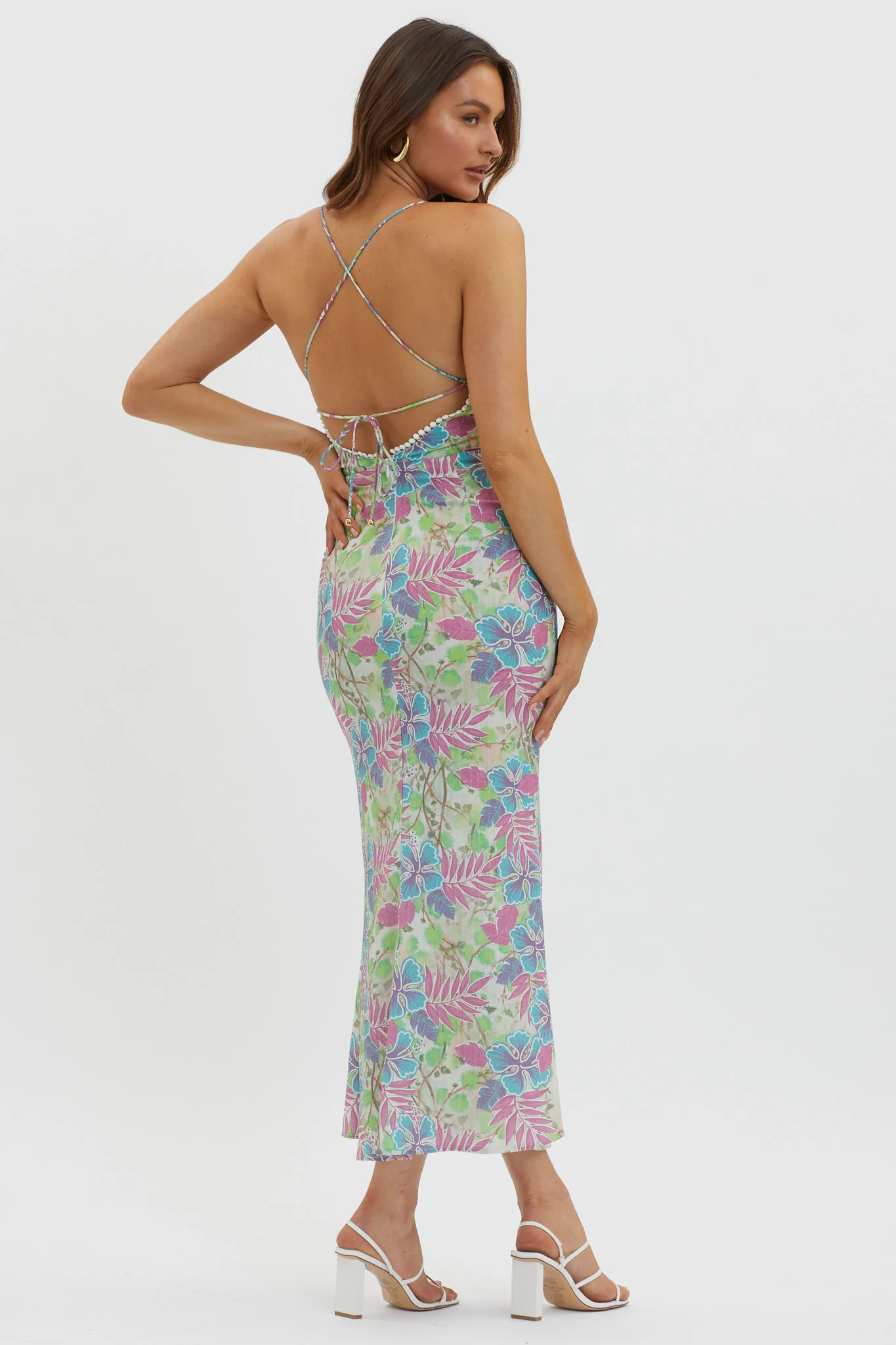 New Acquaintance Low Back Dress Floral Pink