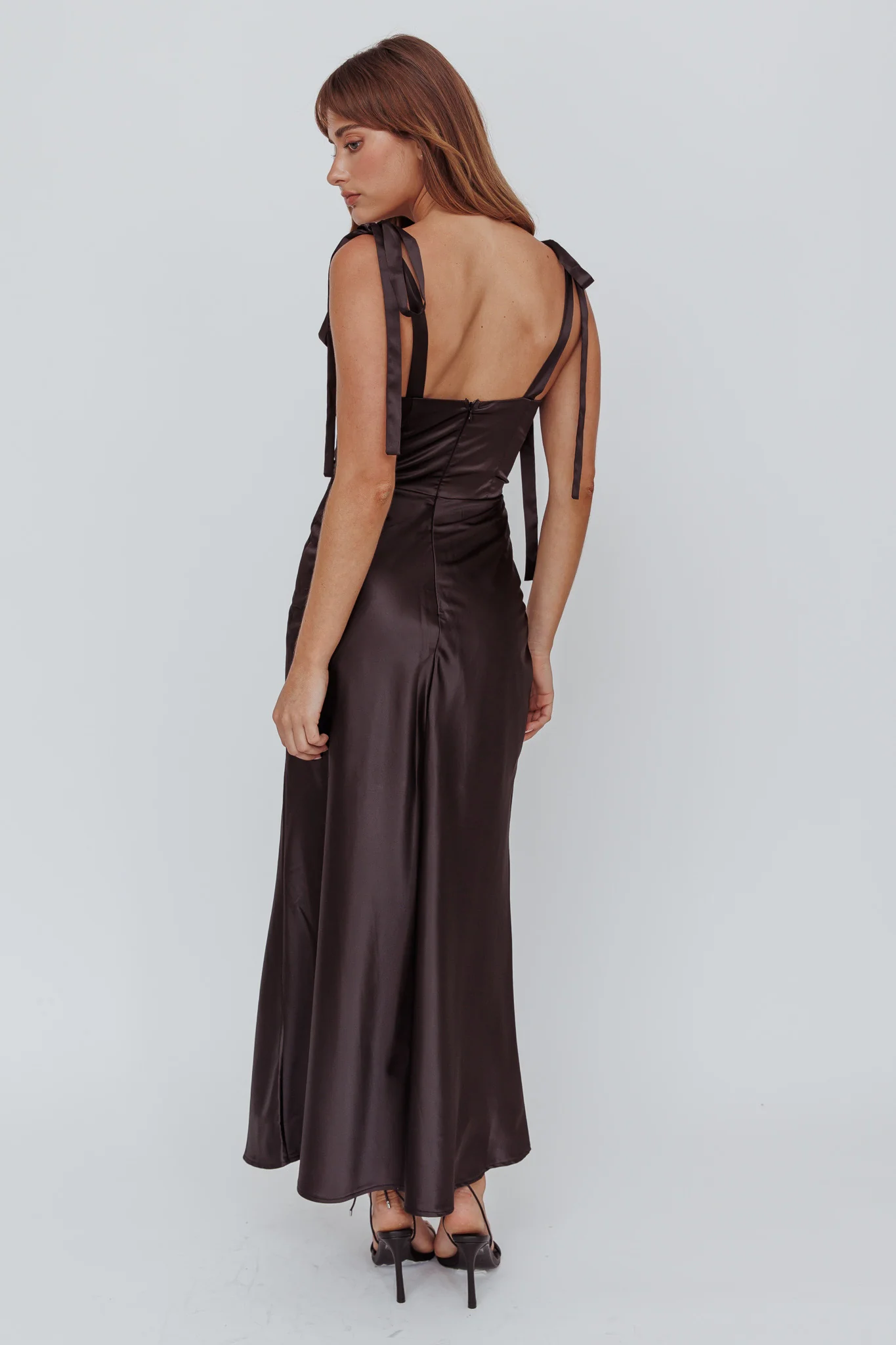 Pennelope Tied Shoulder Maxi Dress Black