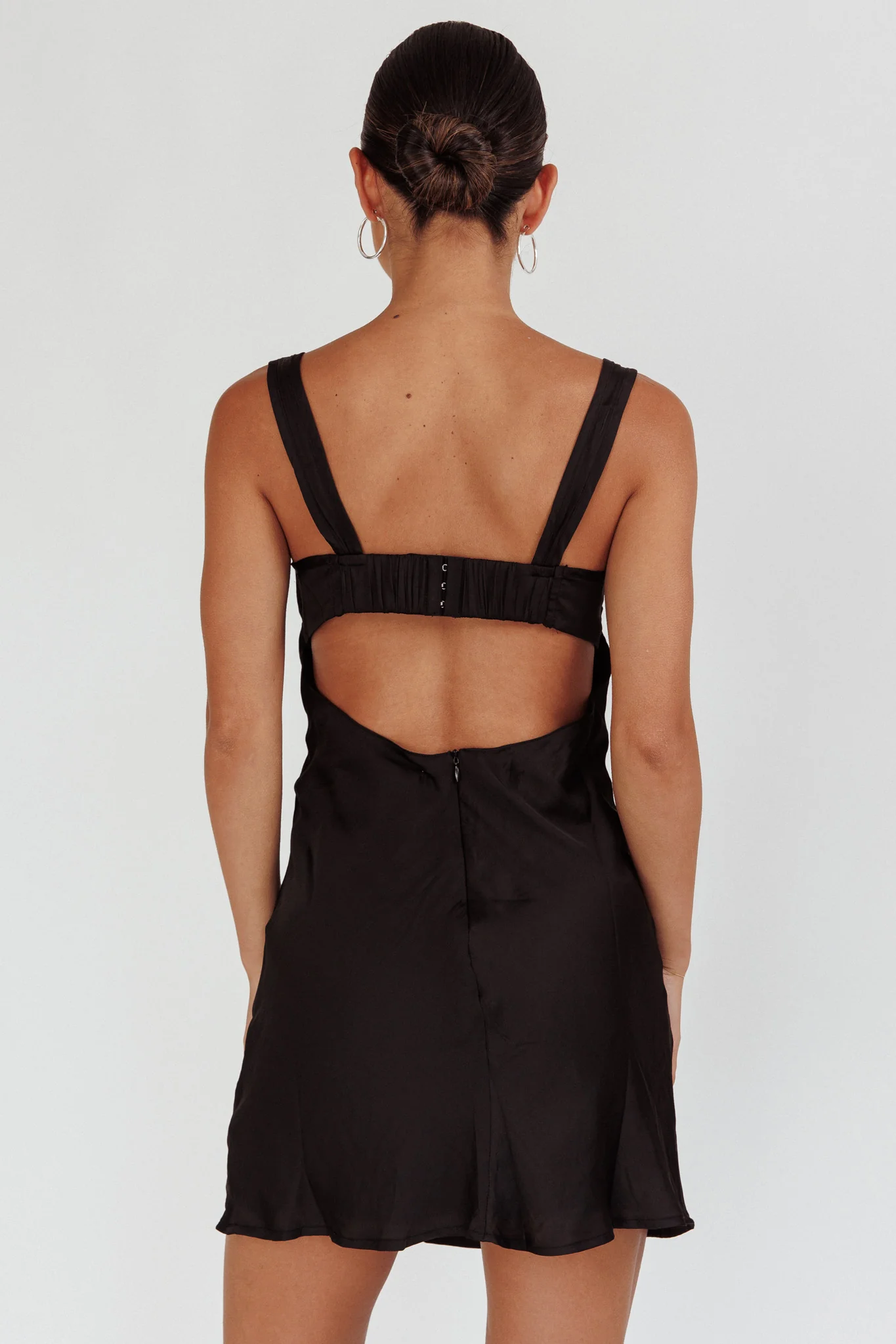 Stazi Sweetheart Neckline Mini Dress Black