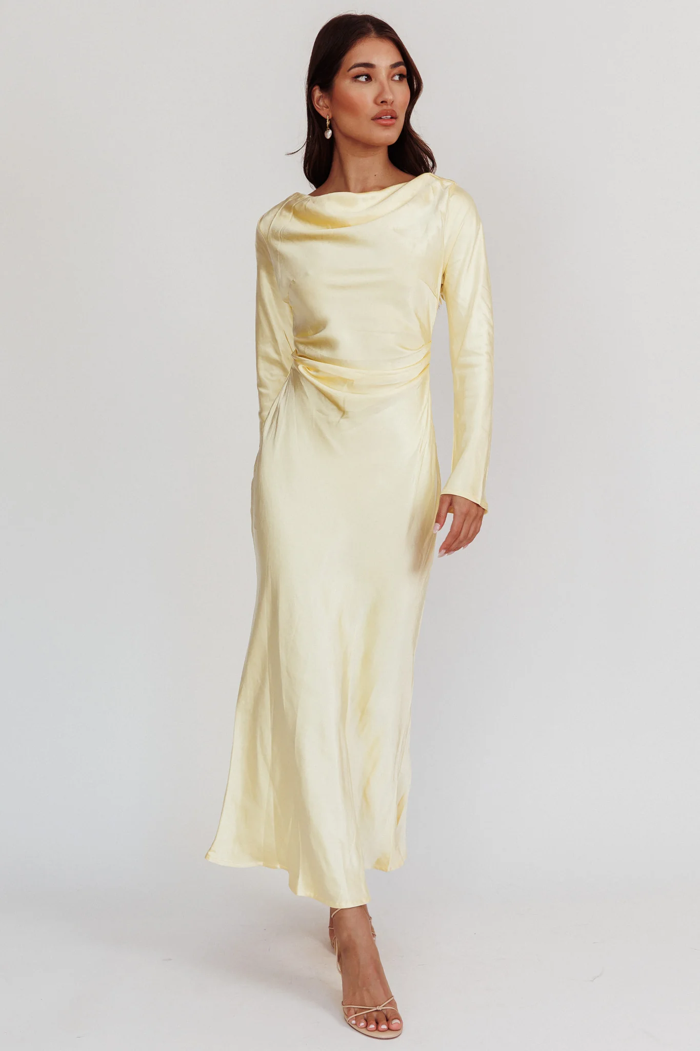 Loveland Cowl Back Midi Dress Butter