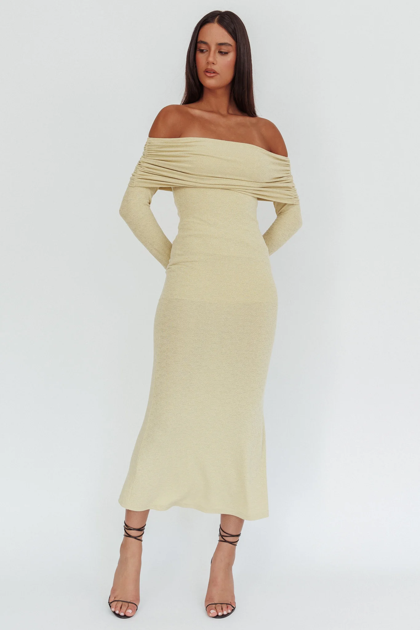Juju Off-Shoulder Maxi Dress Sage