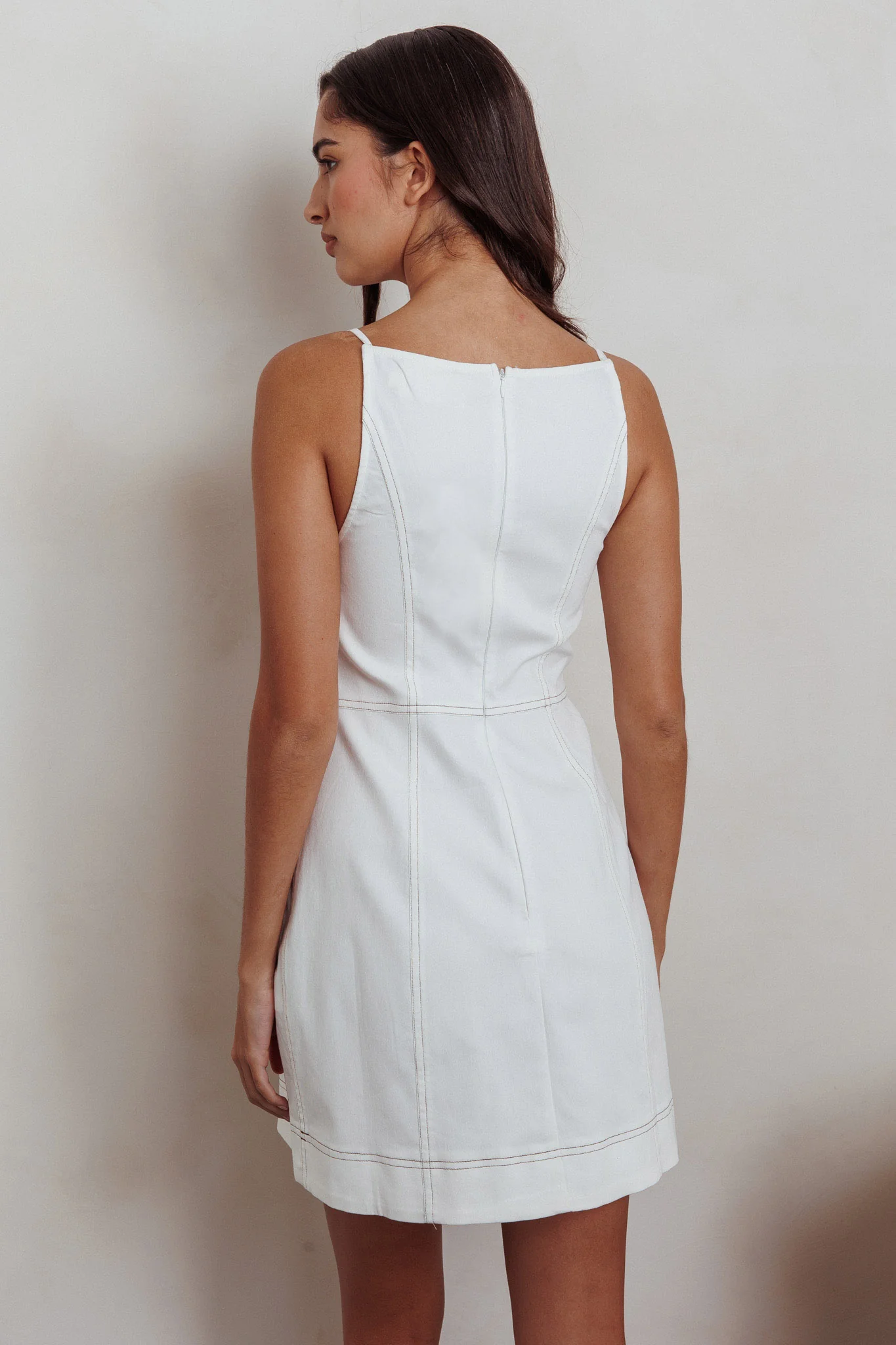 Love's Embrace Button Front Mini Dress Milk