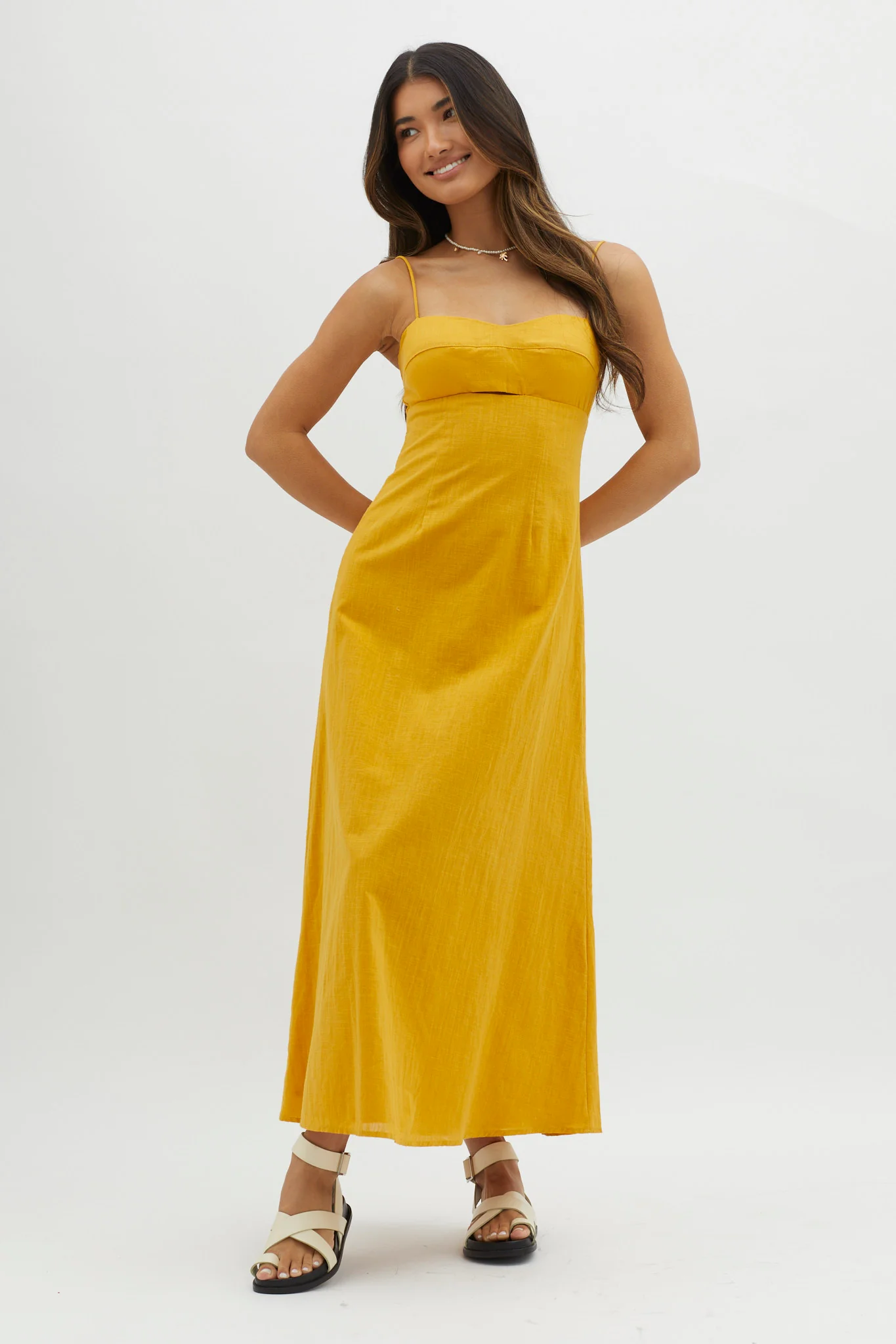 Be Yourself Keyhole Bust Maxi Dress Sun