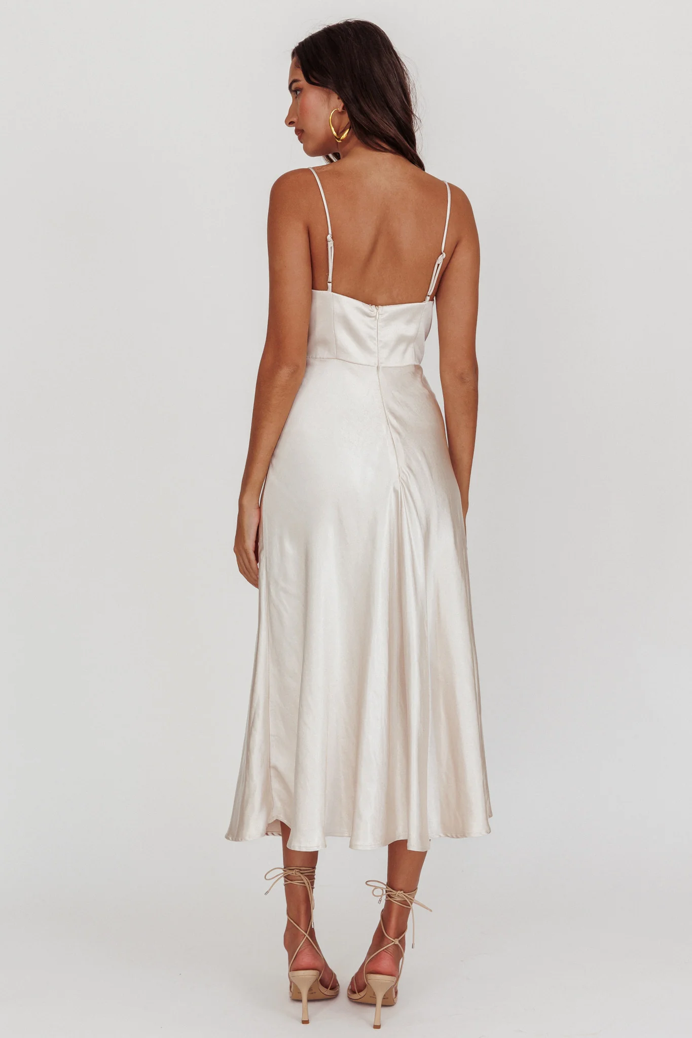 Lake Como A-Line Midi Dress Champagne