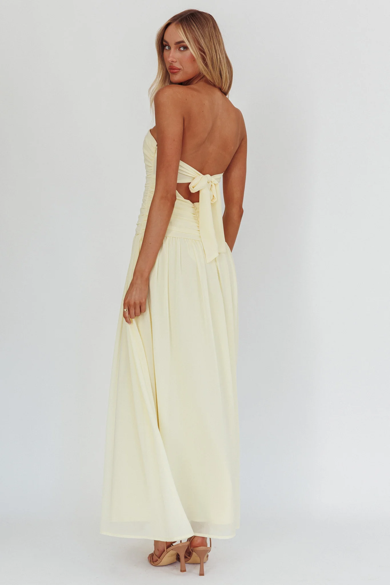 High Streets Strapless Maxi Dress Butter