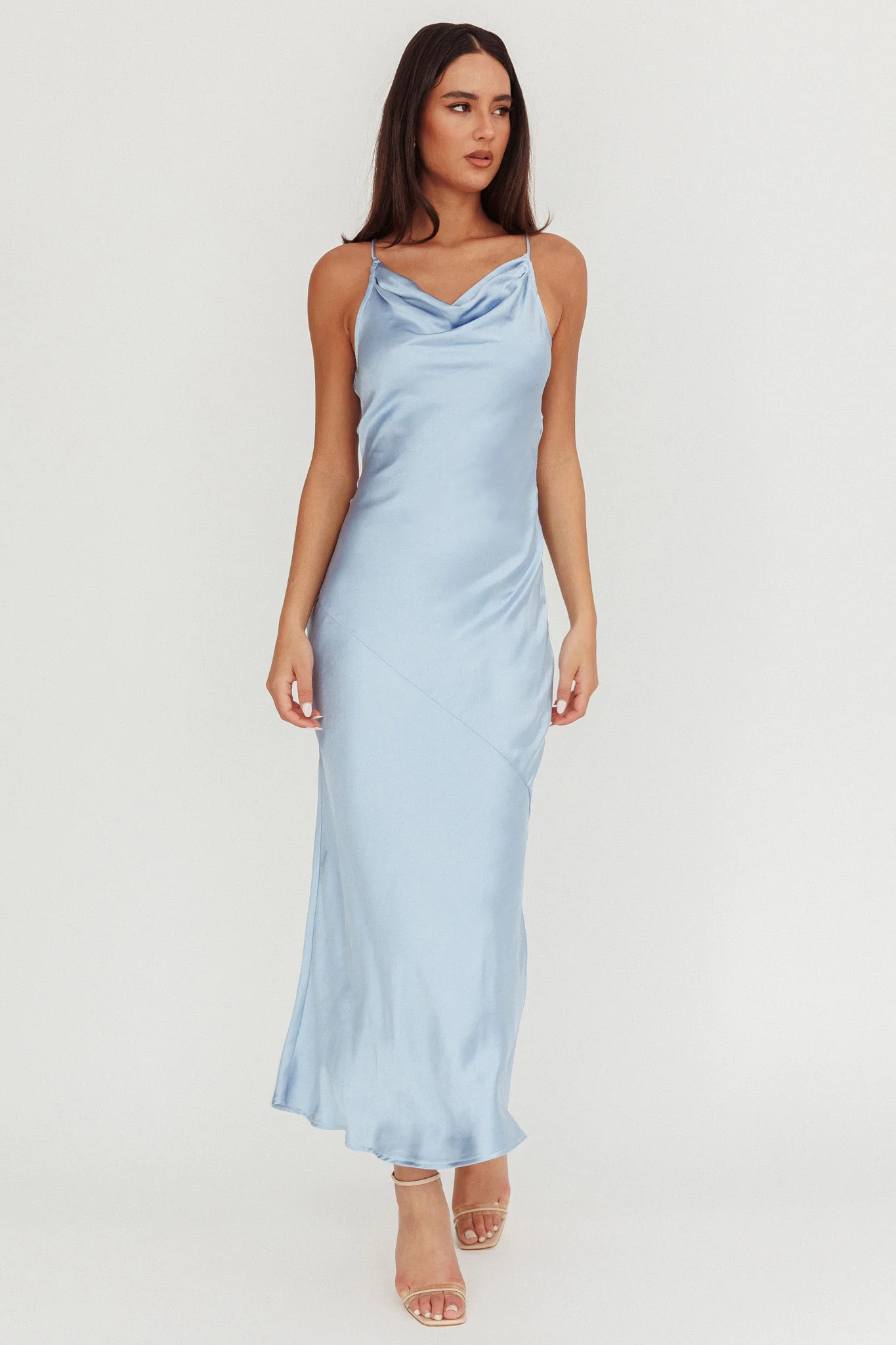 Noreen Cut-Out Back Maxi Dress Blue