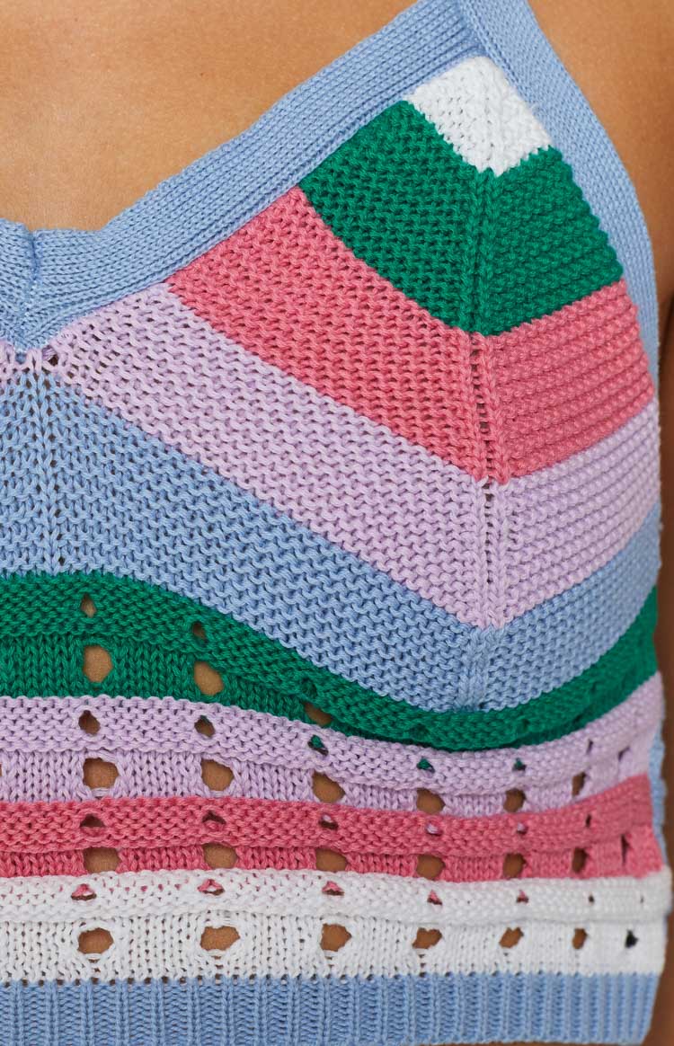 Rainbow Love Knitted Top Multi