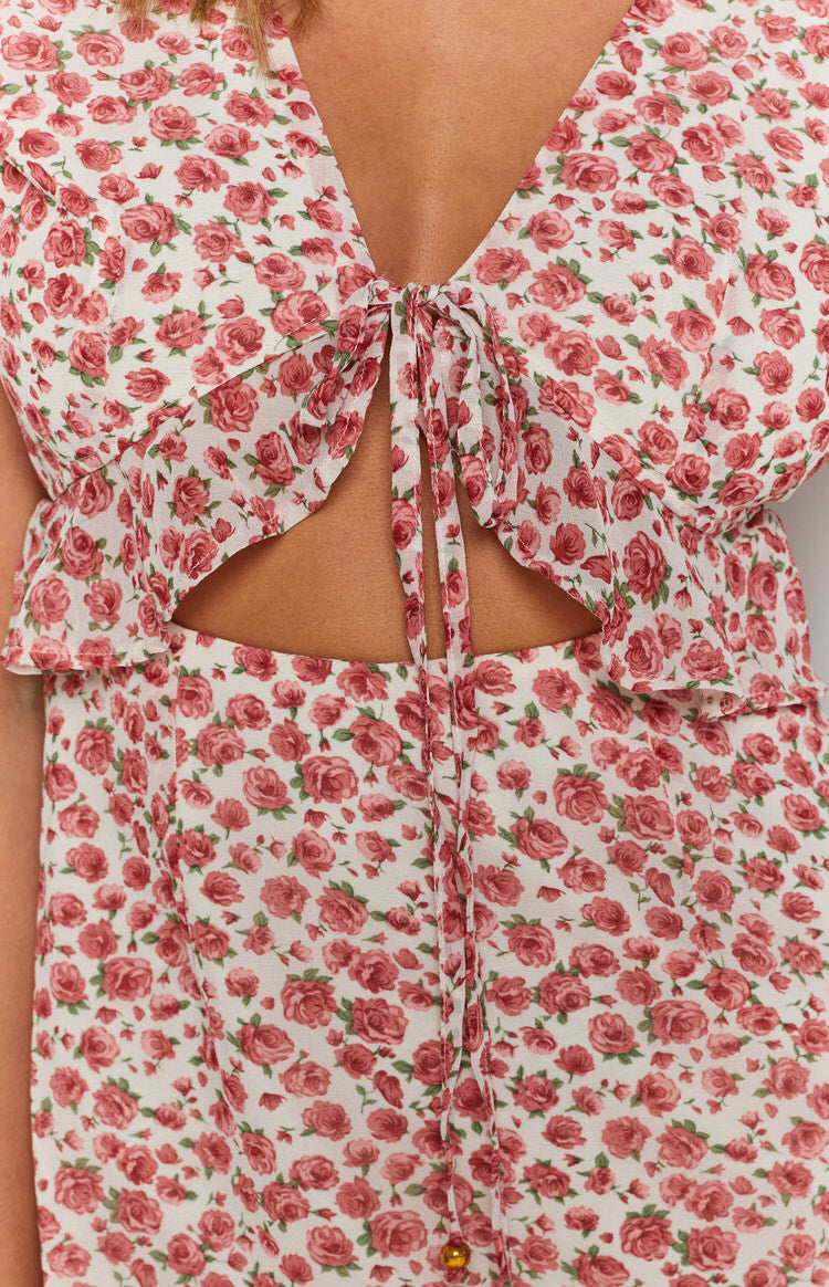 Santorini Nights Dress White Floral