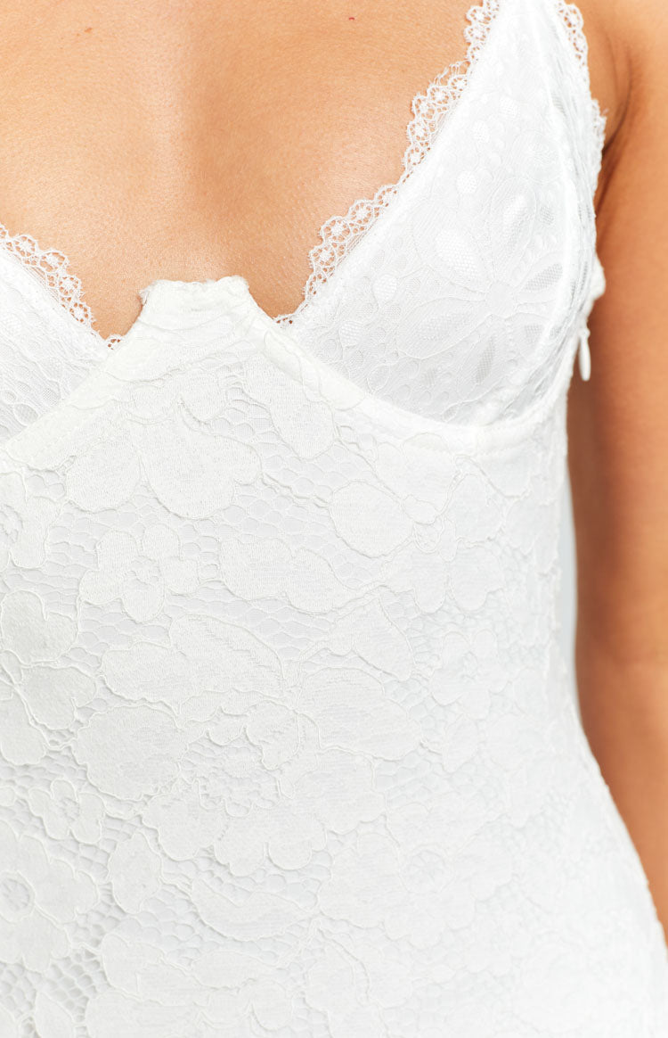 Marcia White Lace Mini Dress