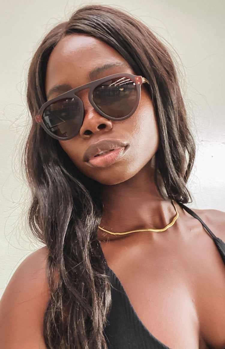 Eclat Zephyr 70's Sunglasses Brown