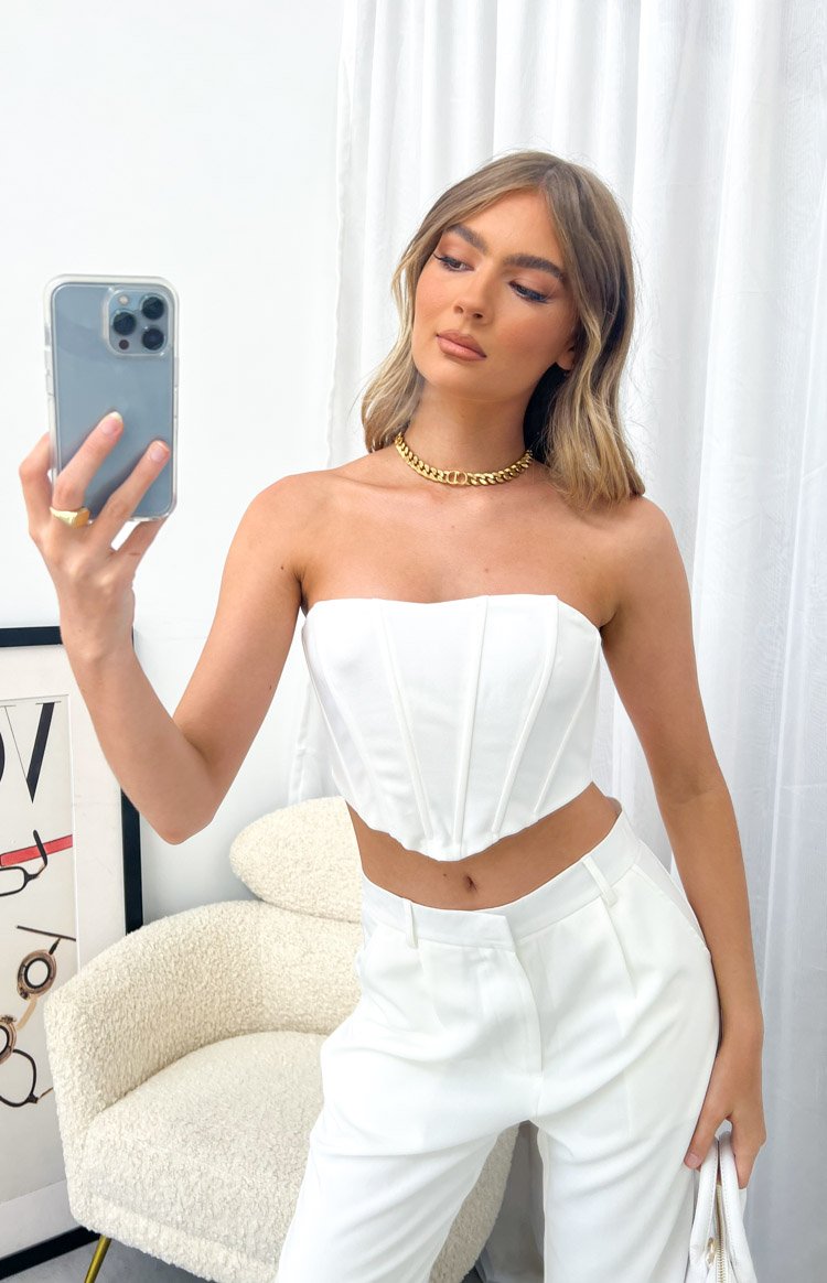 Amy White Corset Top