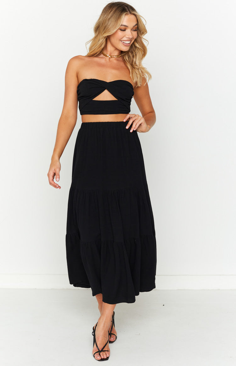 Cassian Black Crop Top