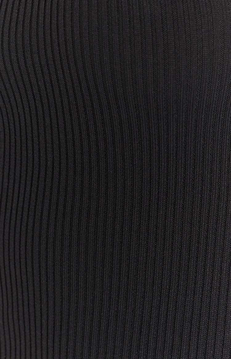 Valencia Strapless Black Midi Lattice Dress