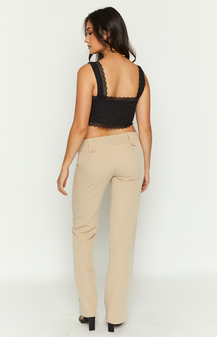 Vice Beige Low Waist Pant