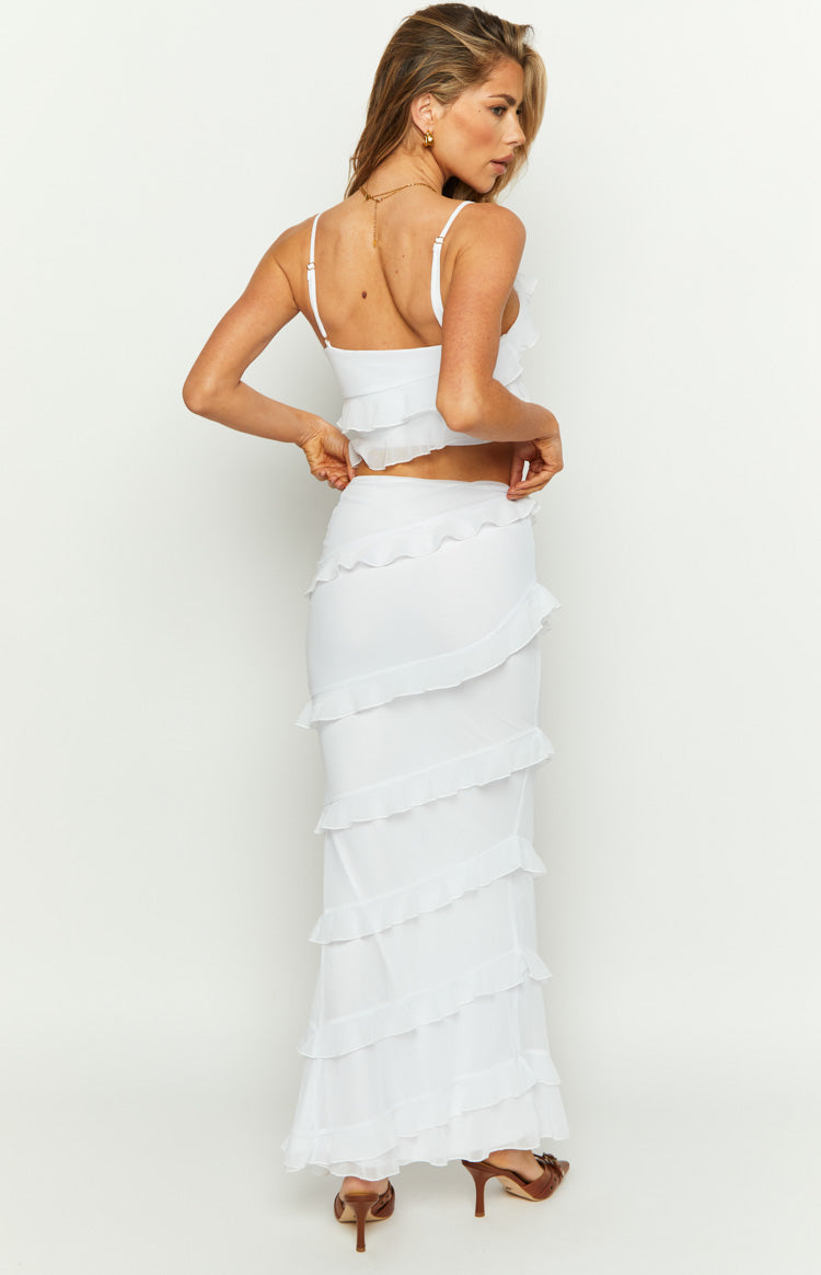 Dolly White Maxi Skirt