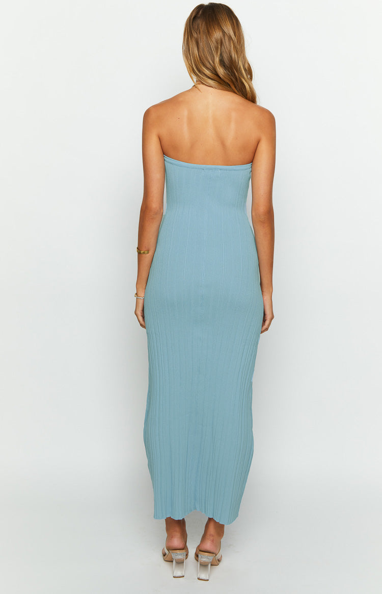 Allie Blue Bandeau Maxi Dress