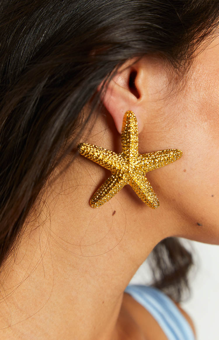 Seastar Shimmer Yellow Earrings