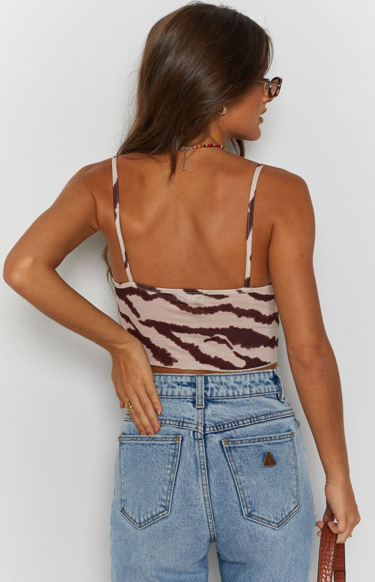 Zebra Lace Crop Top