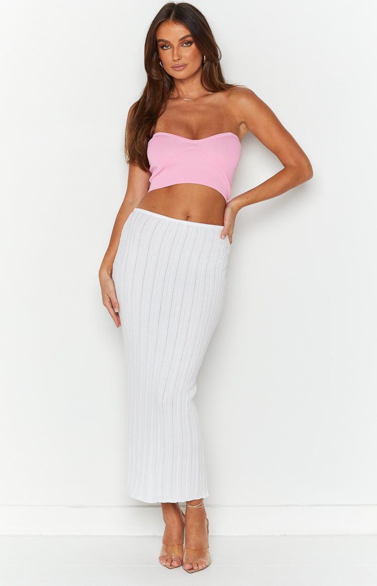 Clover Pink Knit Corset Top