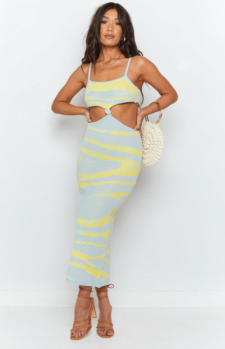 Townes Knit Midi Dress Blue