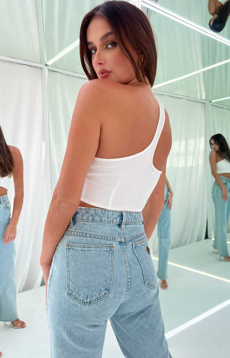 Athena White One Shoulder Top
