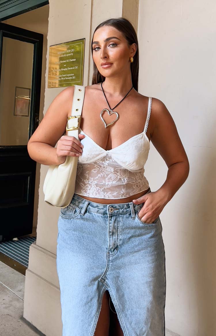 Eden White Lace Cami Top