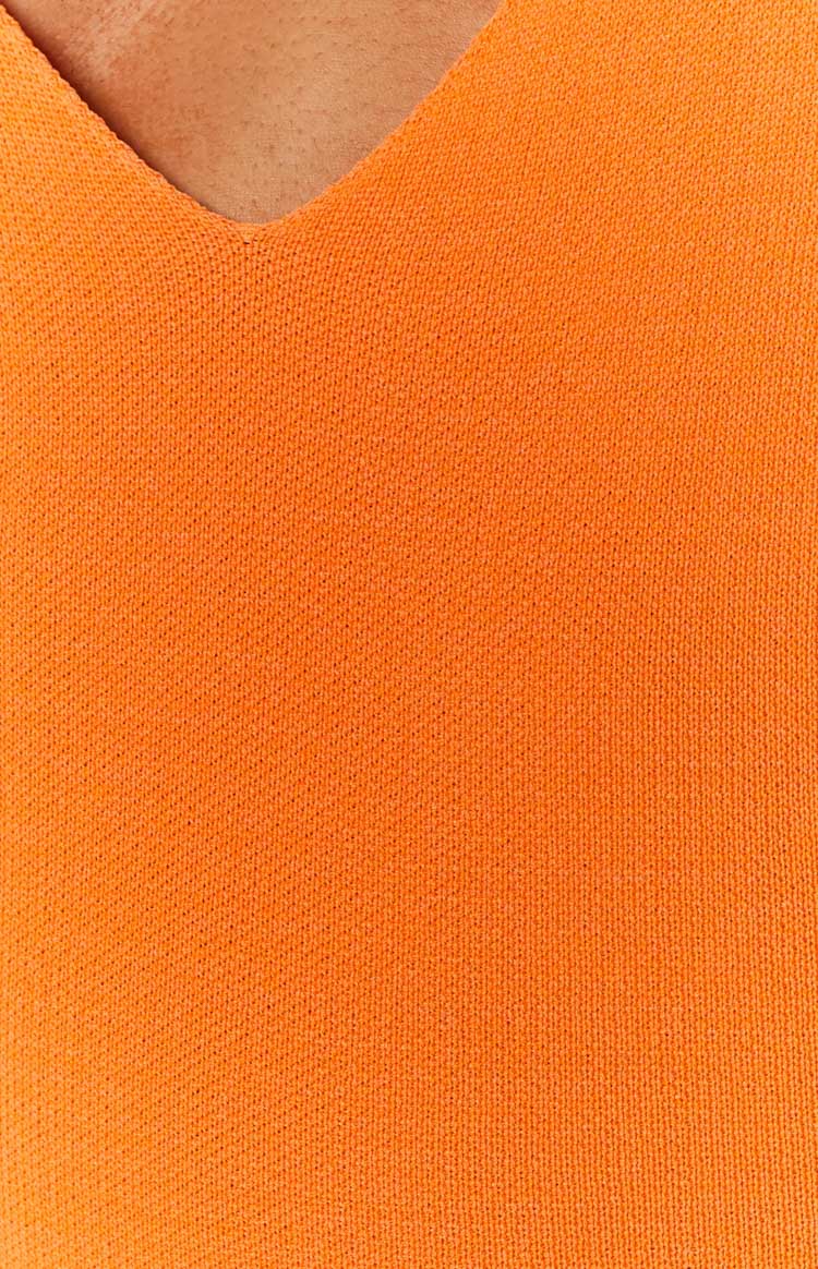 Leticia Orange Halter Mini Dress