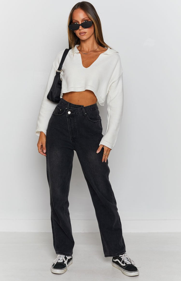 Natalie Knitted Top White