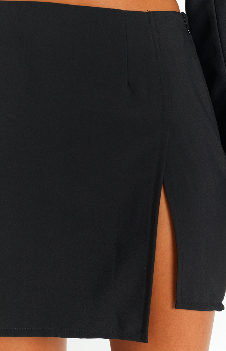 Maple Black Mini Skirt