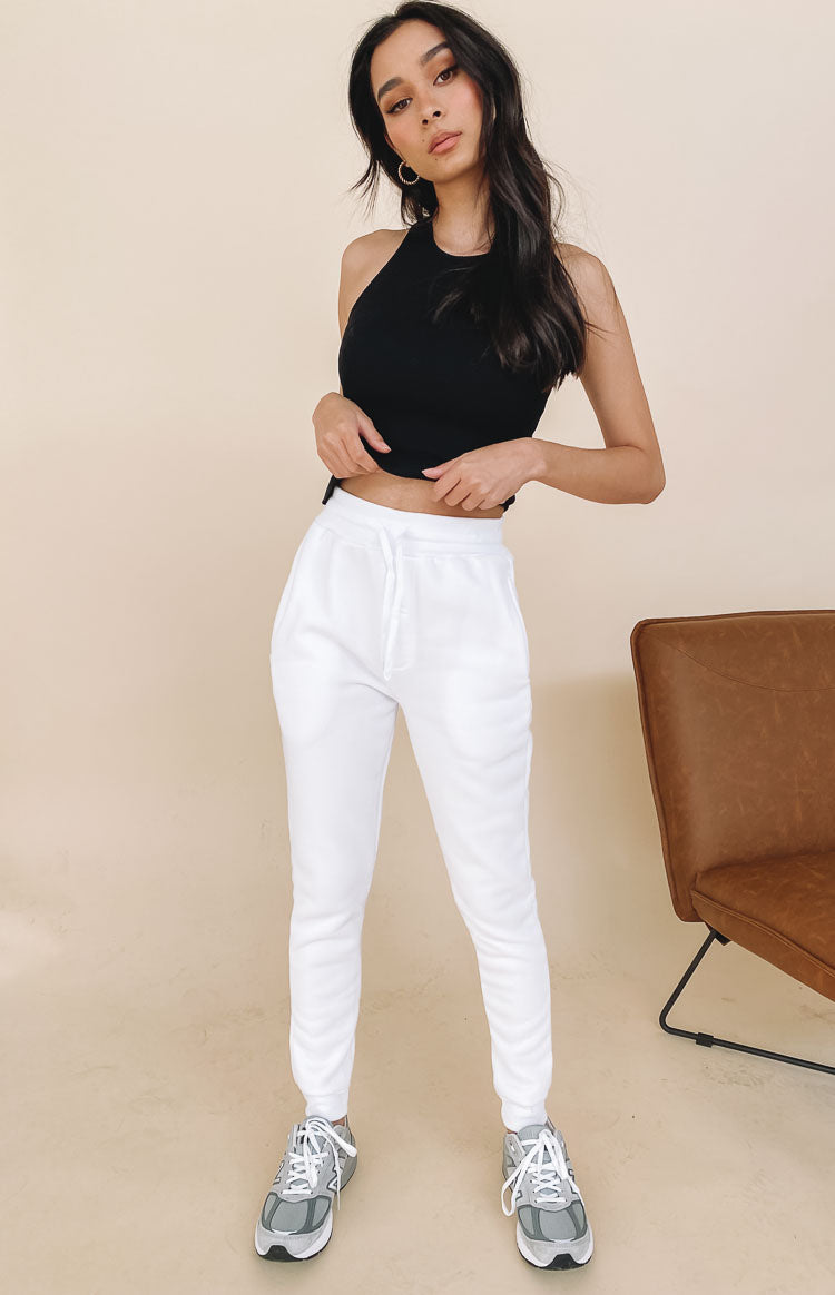 Sports Wear Track Pants White