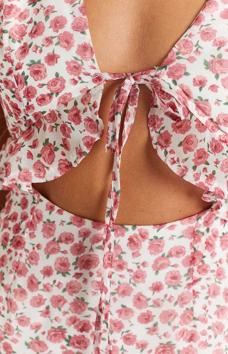 Santorini Nights Dress White Floral